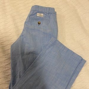 Vineyard Vines Light Blue Straight Leg Linen pant